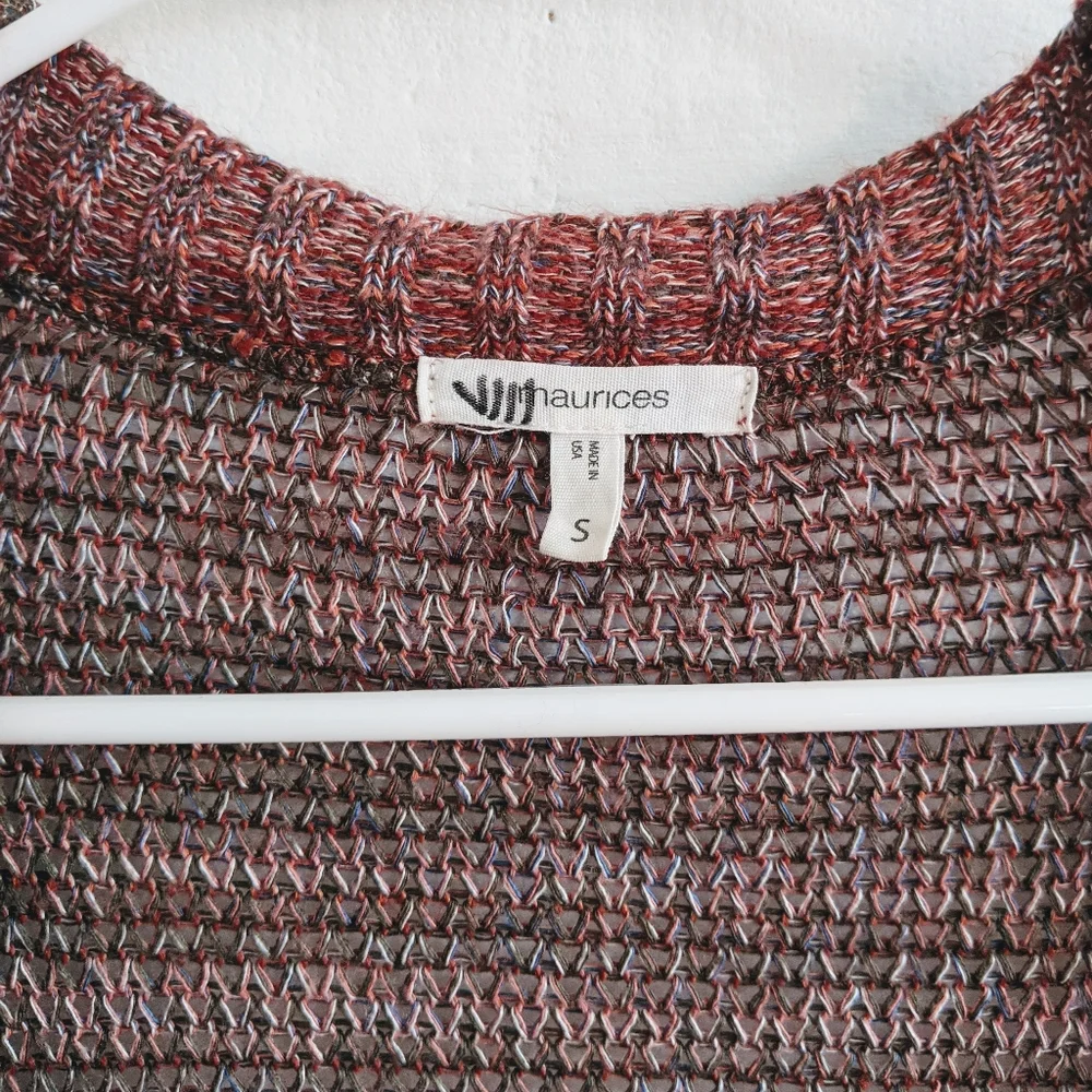 Burgundy Knit Sweater Cardigan